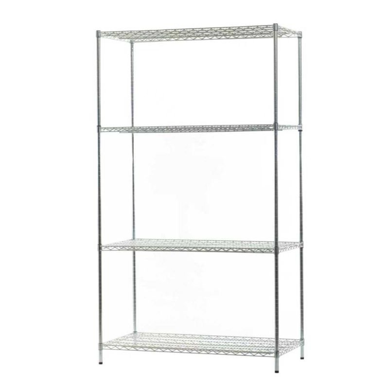 Chrome Commercial Kitchen Shelving Unit – 4 Tier – 900mm