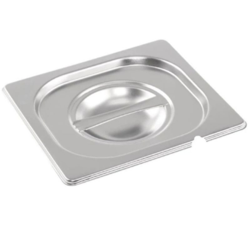 Stainless Steel 1/3 Gastronorm Container Notched Lid – Pack of 6