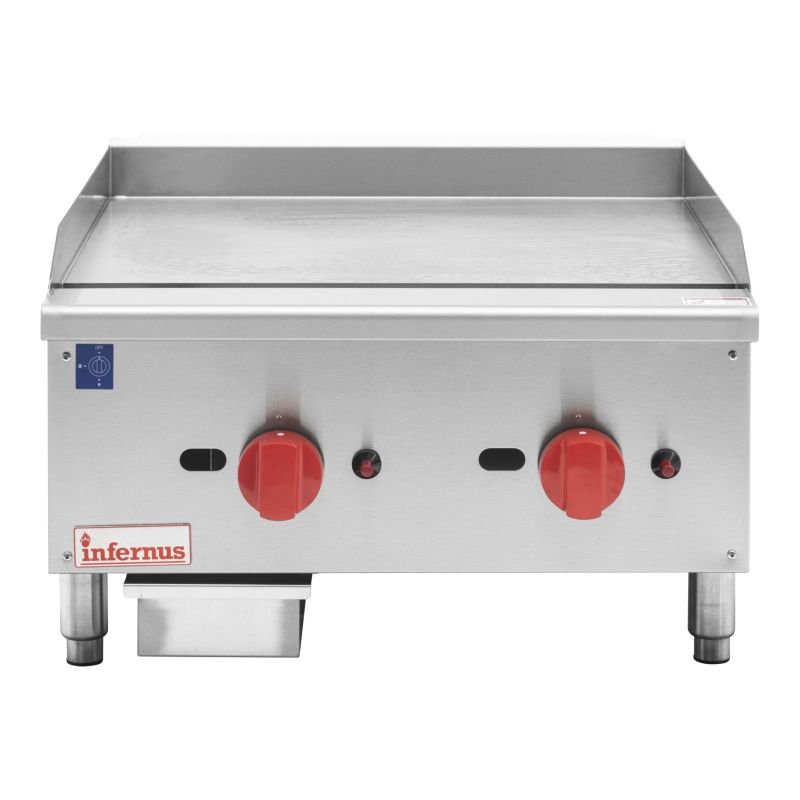Infernus 2 Burner Heavy Duty 20mm Plate Gas Griddle – 60cm/24″