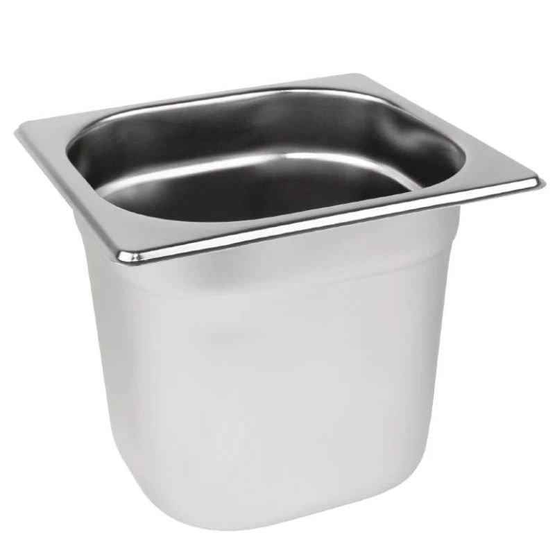 Stainless Steel 1/6 Gastronorm Container 2.2L – Pack of 6