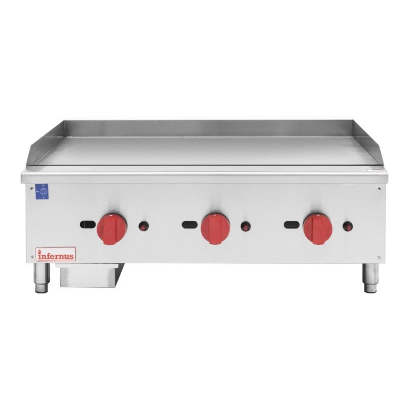 Infernus 3 Burner Heavy Duty 20mm Plate Gas Griddle – 90cm/36″