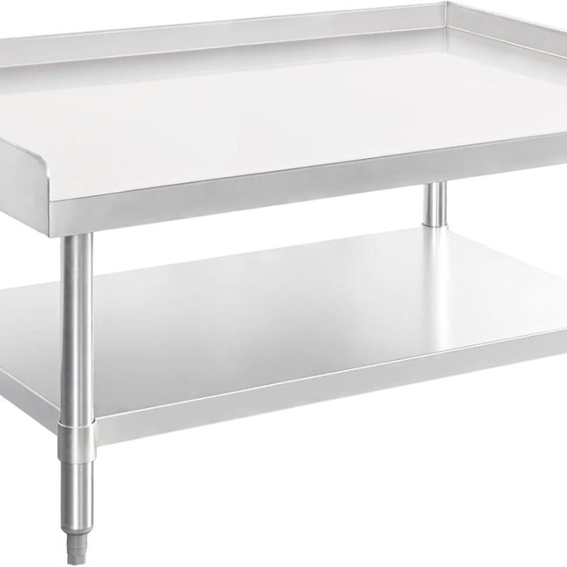 Large Stainless Steel Charbroiler and Griddle Table 150cm