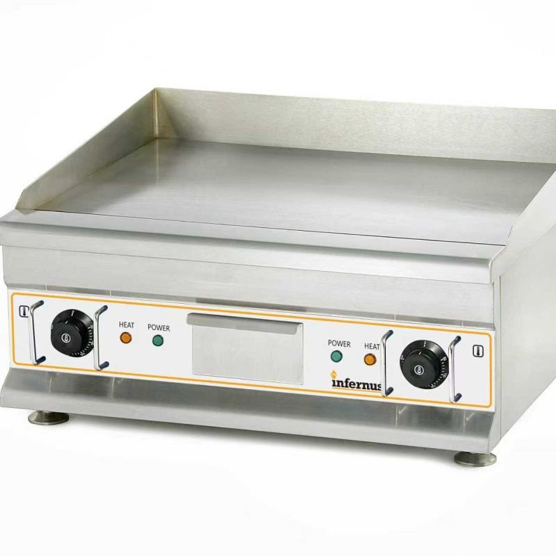 Infernus Premium Heavy Duty 60cm Chrome Top Griddle – 2.5+2.5kW