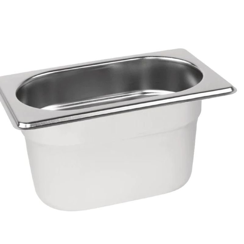 Stainless Steel 1/9 Gastronorm Container 0.8L- Pack of 6