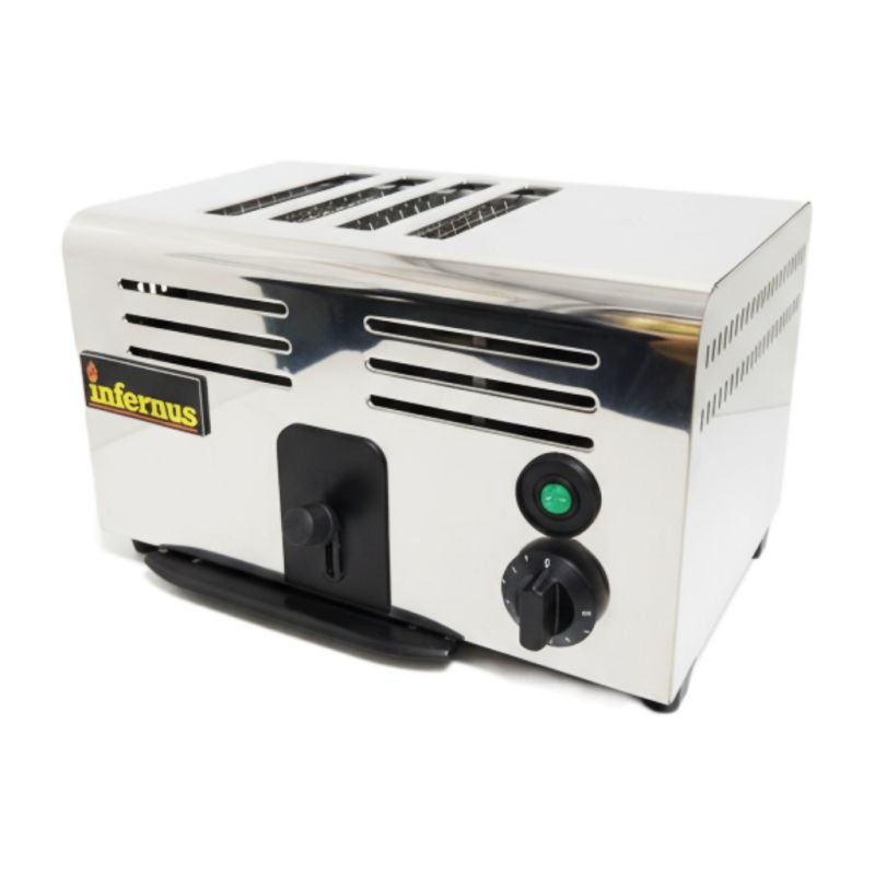 Infernus Commercial Stainless Steel Toaster – 4 Slice