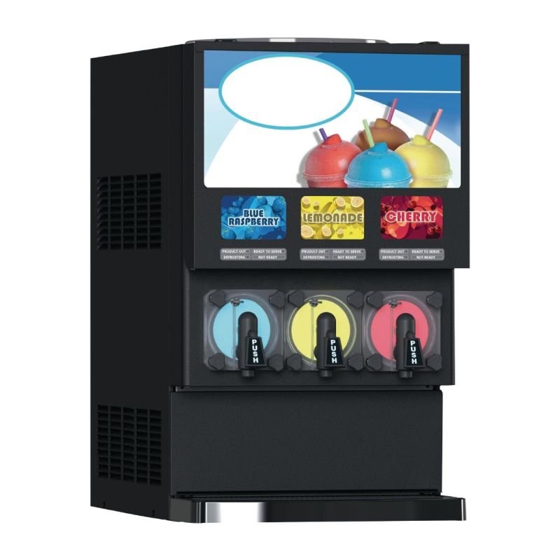 Blue Ice Triple Commercial Carbonated Slush Machine