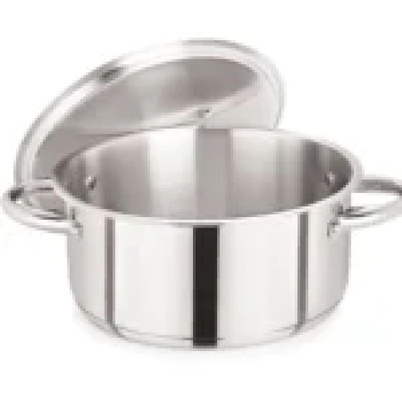Stainless Steel Casserole Pot with Wide S/S Lid 18cm/2L – Pack of 6