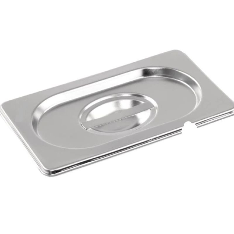 Stainless Steel 1/9 Gastronorm Container Notched Lid – Pack of 6