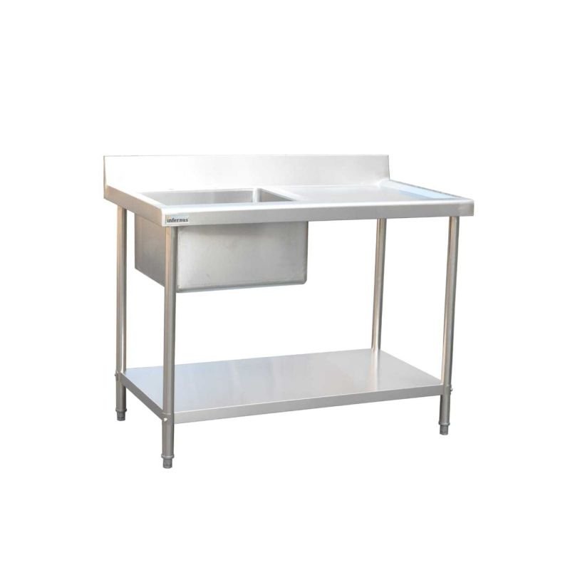 Infernus Stainless Steel Right Drainer Sink – 120cm/48″