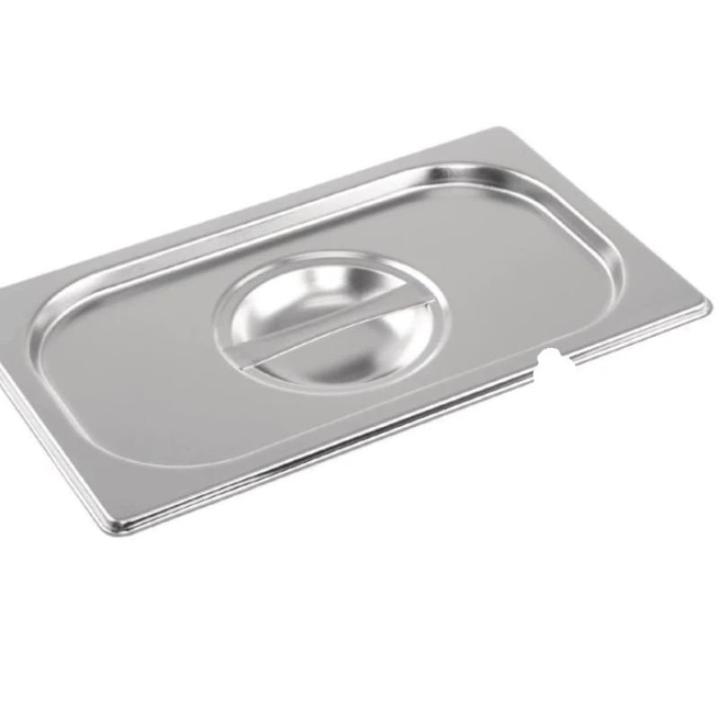 Stainless Steel 1/4 Gastronorm Container Notched Lid – Pack of 6